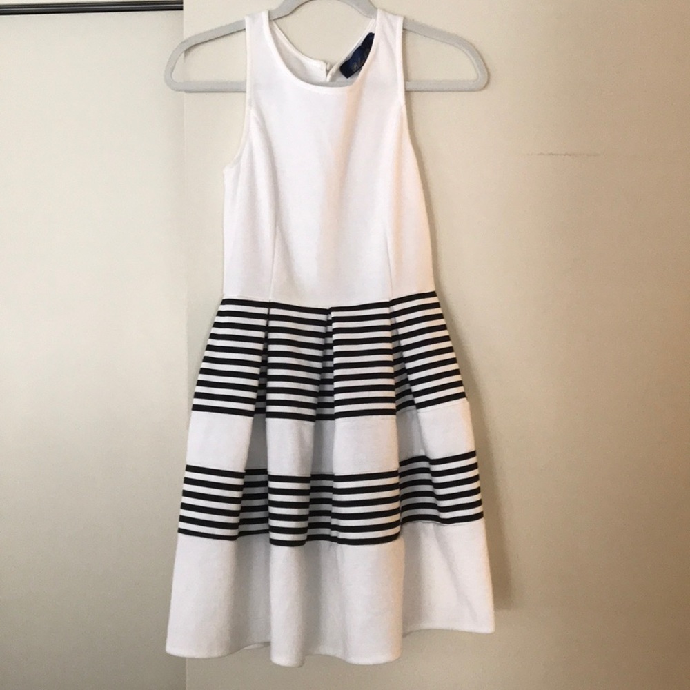 White and Navy striped dress